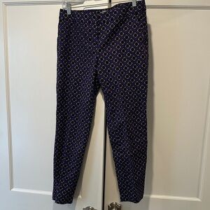 Express Women’s Columnist Navy Geometric Print Pants